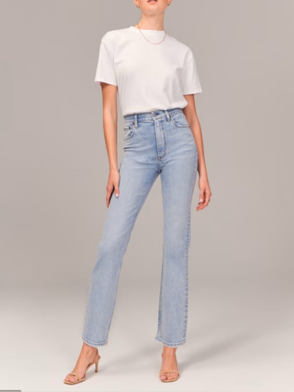 Abercrombie ankle straight ultra high rise jeans size 25